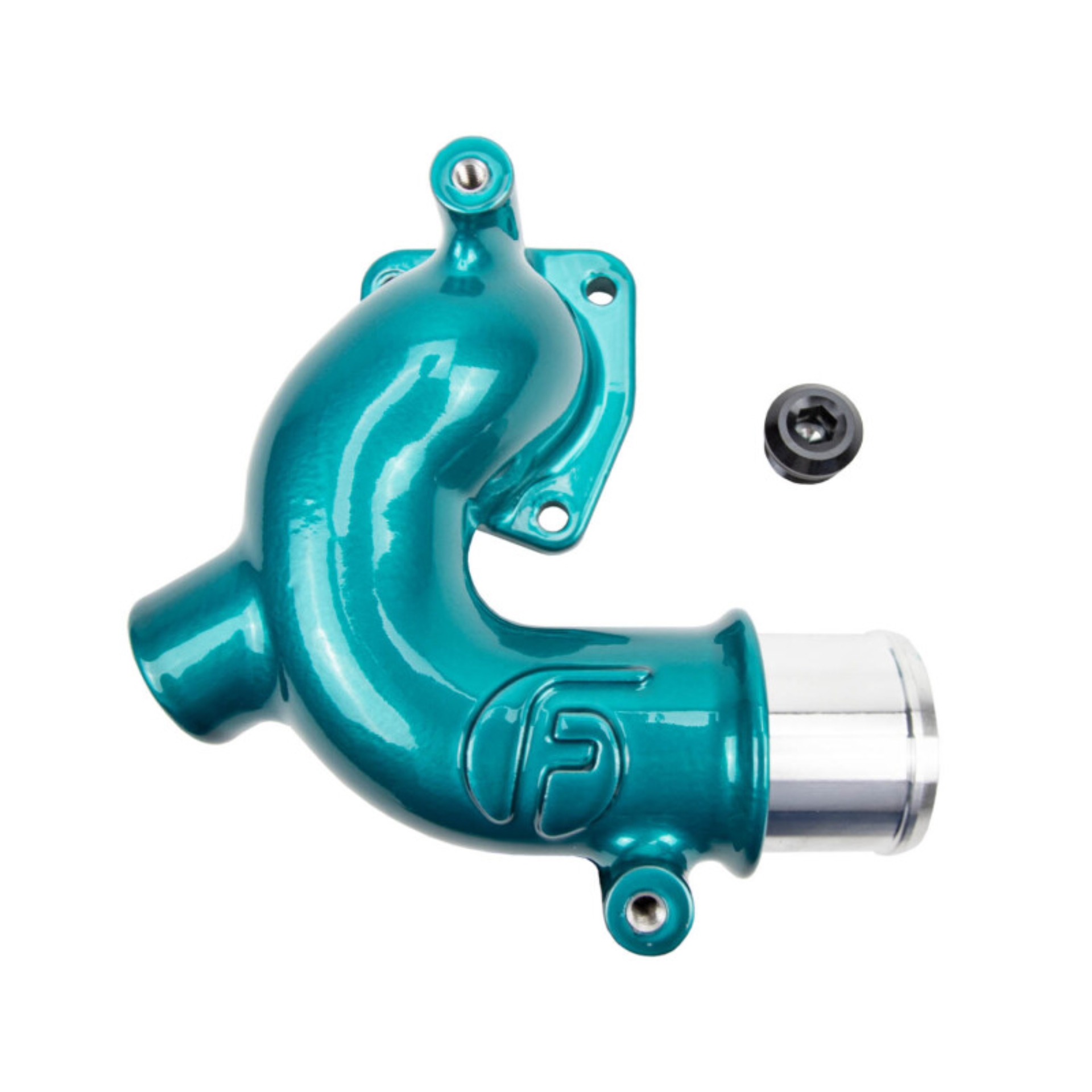 Picture of Wehrli 98-18 Dodge / Ram Cummins 5.9L/6.7L WCFab X Fleece Thermostat Housing - Candy Teal