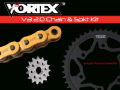 Picture of Vortex Racing V3 2.0 Chain and Sprocket Kit 3487-16,435K-45,G520RX3-120- Gold