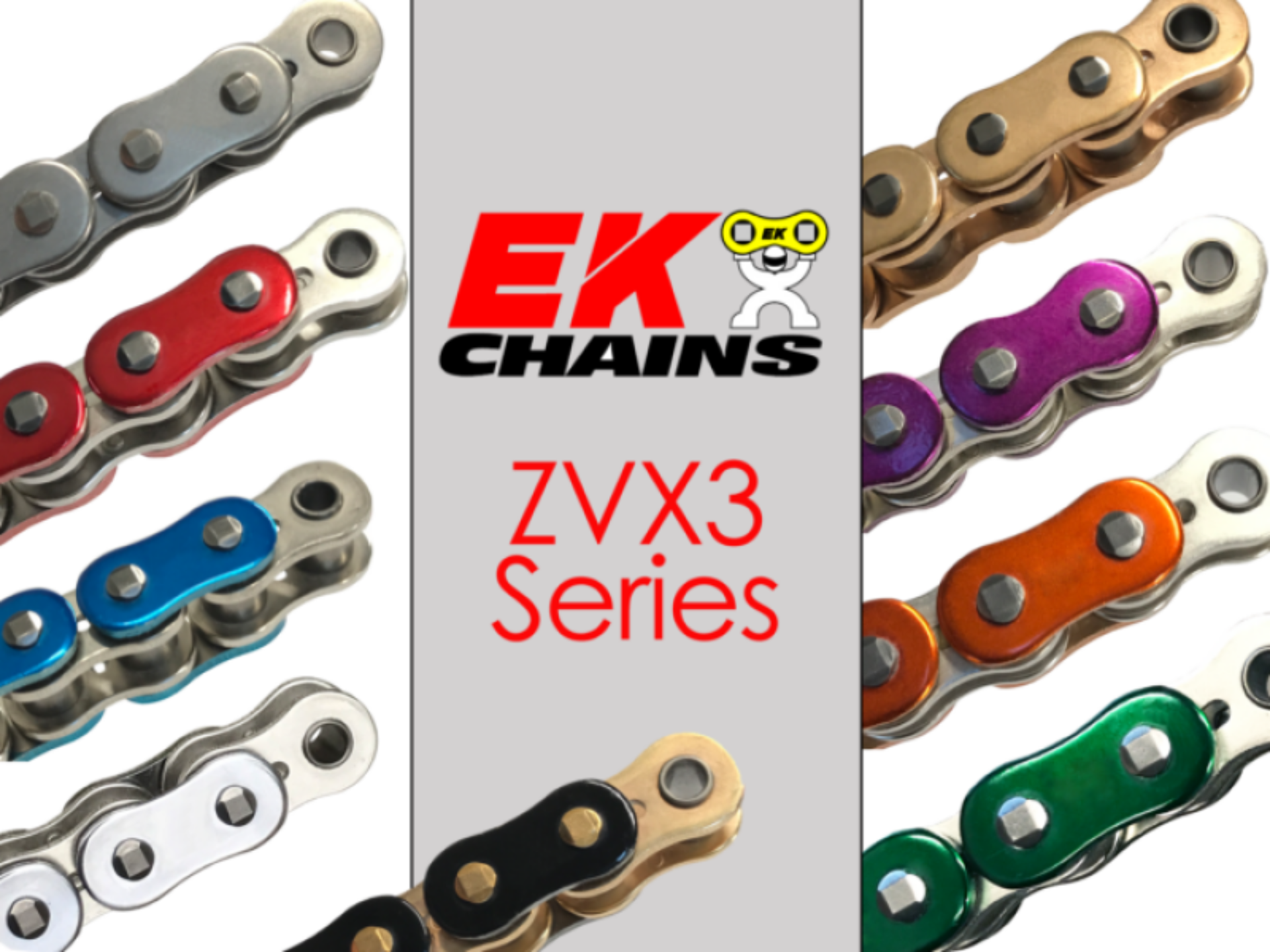 Picture of Vortex Racing EK 520 ZVX3 Rivet Master 160 Links- Metallic Green