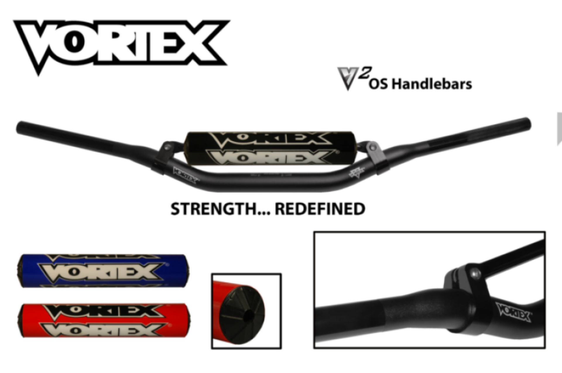 Picture of Vortex Racing V3 Handlebar Flat Track OS 1-1/8in- Black