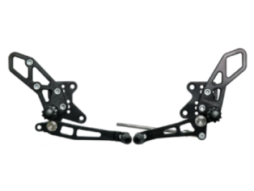 Picture of Vortex Racing 08-13 Kawasaki EX250 Ninja,13-17 EX300 Ninja Adjustable Rearsets- Black