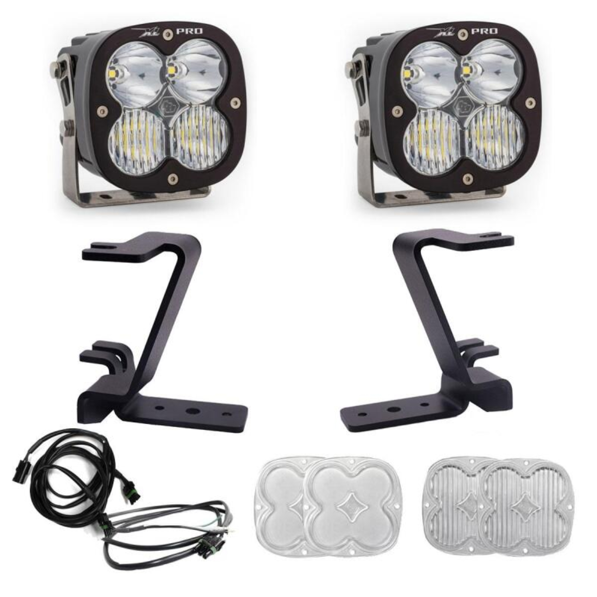 Picture of Baja Designs 2023+ Ford F-250/350 Super Duty XL Pro A-Pillar LED light Kit w/ Upfitter Harness