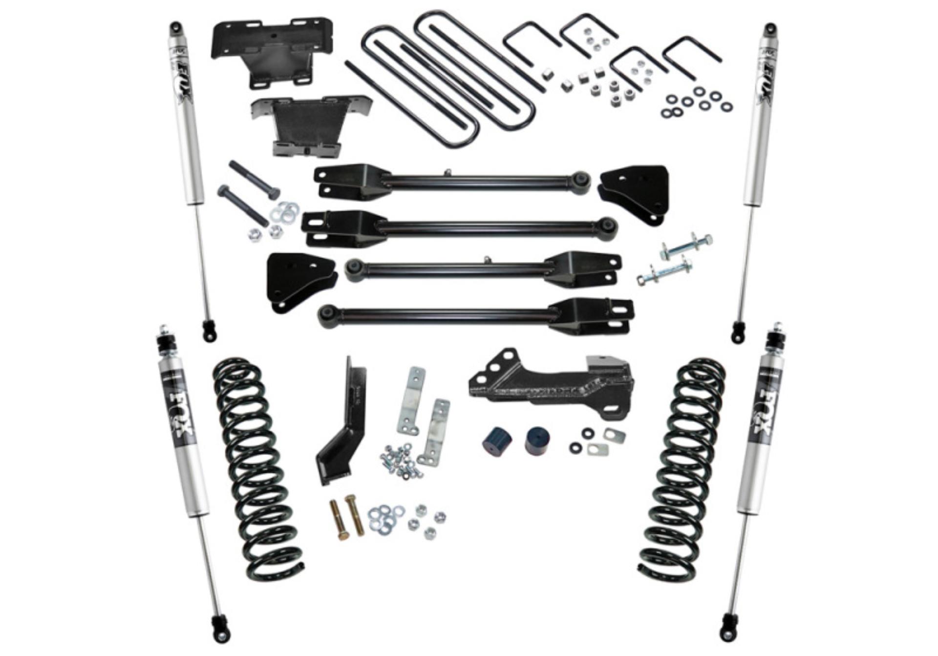 Picture of Superlift 17-20 Ford F-250/F-350 SuperDuty 4WD Diesel 4in Link Lift Kit w/ Fox 2.0 Shocks
