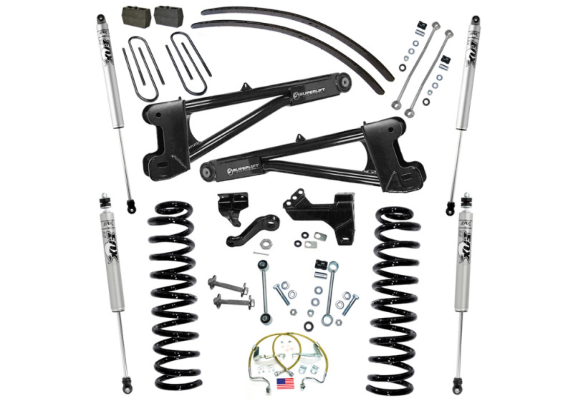 Picture of Superlift 08-10 Ford F-250 SuperDuty 4WD Diesel 6in Lift Kit w/ Repl Radius Arms/Fox 2.0 Shocks
