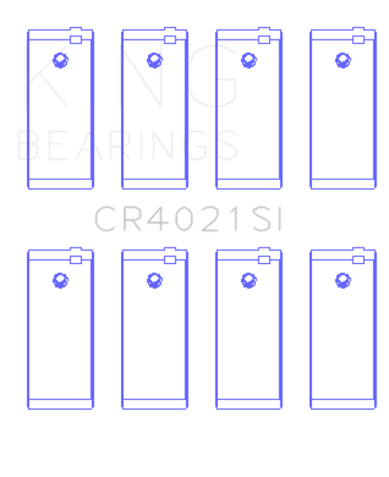 Picture of King Engine Bearings Escort 1.9 1987/89 (Size +0.50mm) Connecting Rod Bearing Set