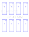 Picture of King Engine Bearings Nissan CA16DE/CA18DE/CA18ET/CA20E/CA20S/CD17 (Size +0.50mm) Conrod Bearing Set