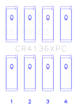 Picture of King Engine Bearings Nissan Sr20DE 16V (Size +0.50mm) Connecting Rod Bearing Set