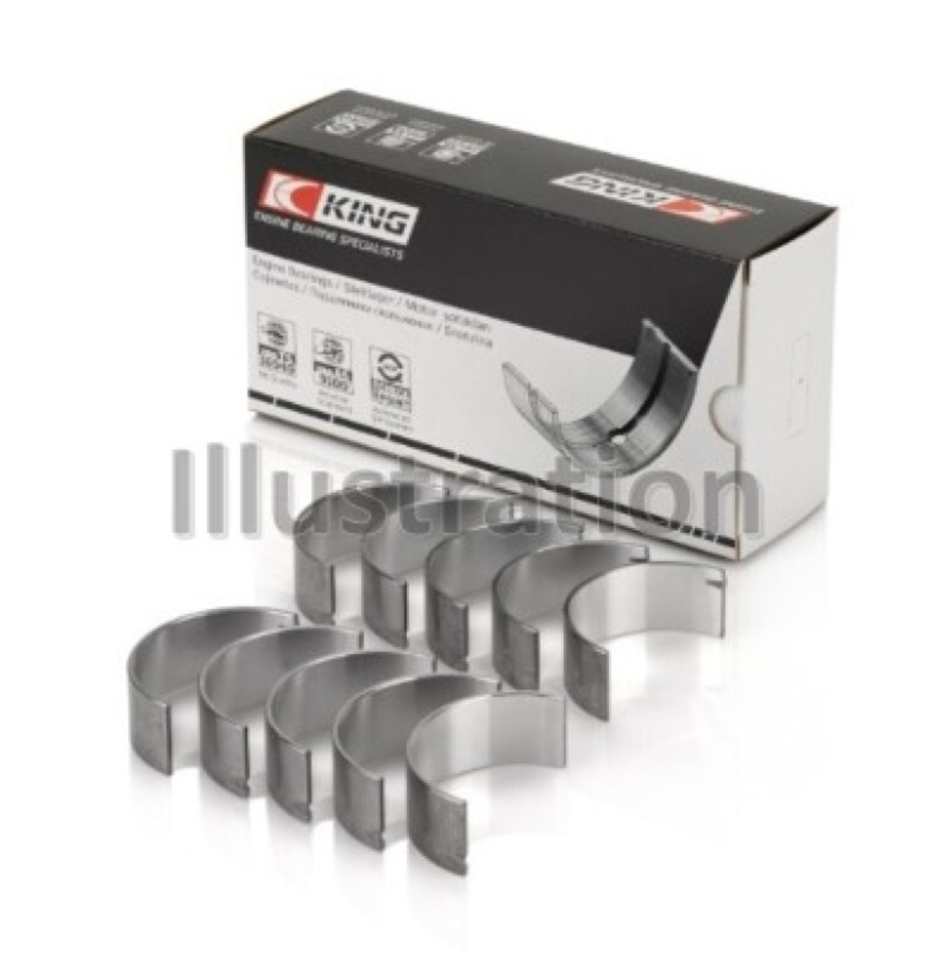Picture of King Engine Bearings Volkswagen Aab/Aeu/Audi Aas (Size +0.25mm) Connecting Rod Bearing Set