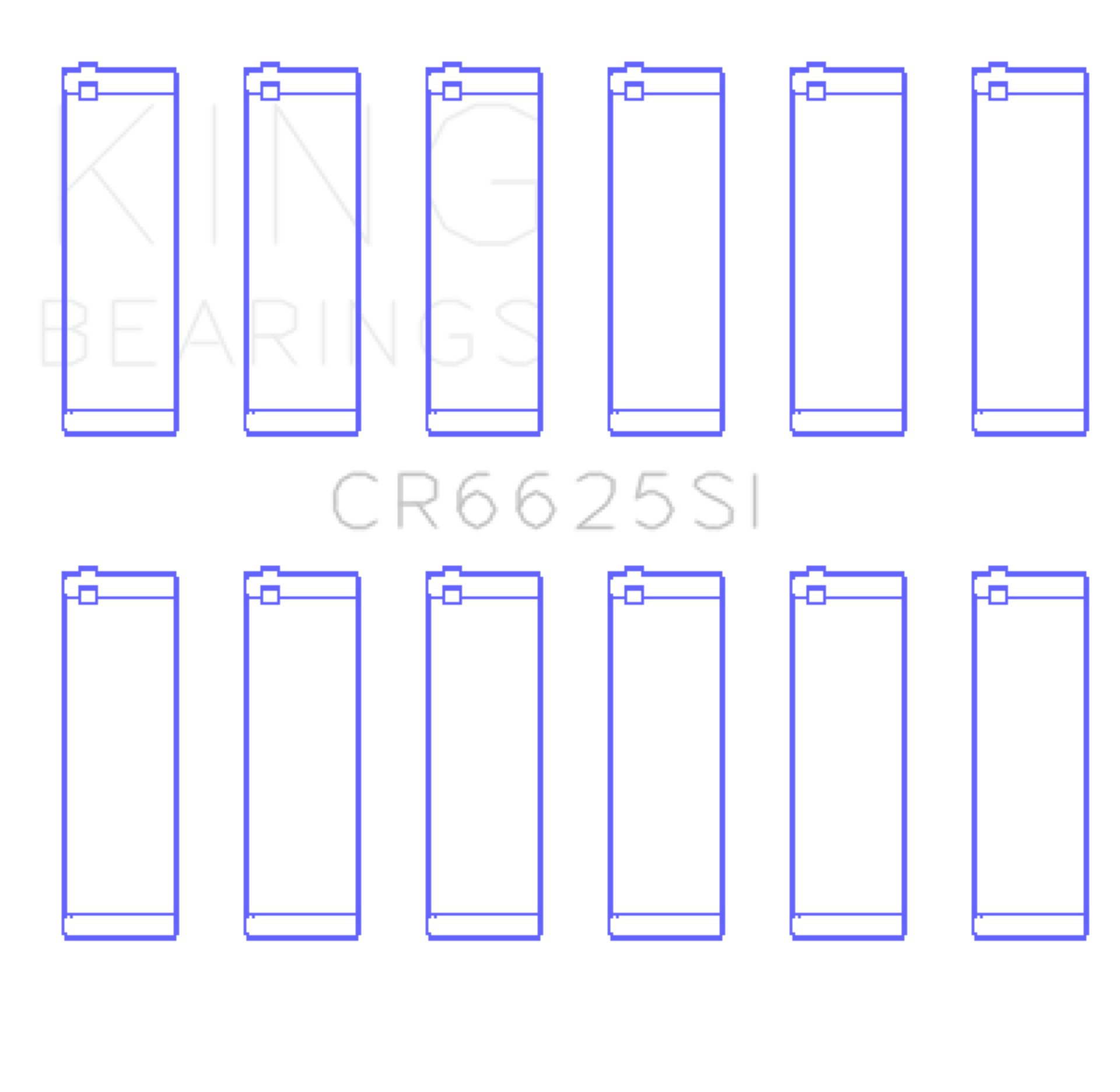 Picture of King Engine Bearings Chevrolet 262 (Size +0.75mm) Connecting Rod Bearing Set