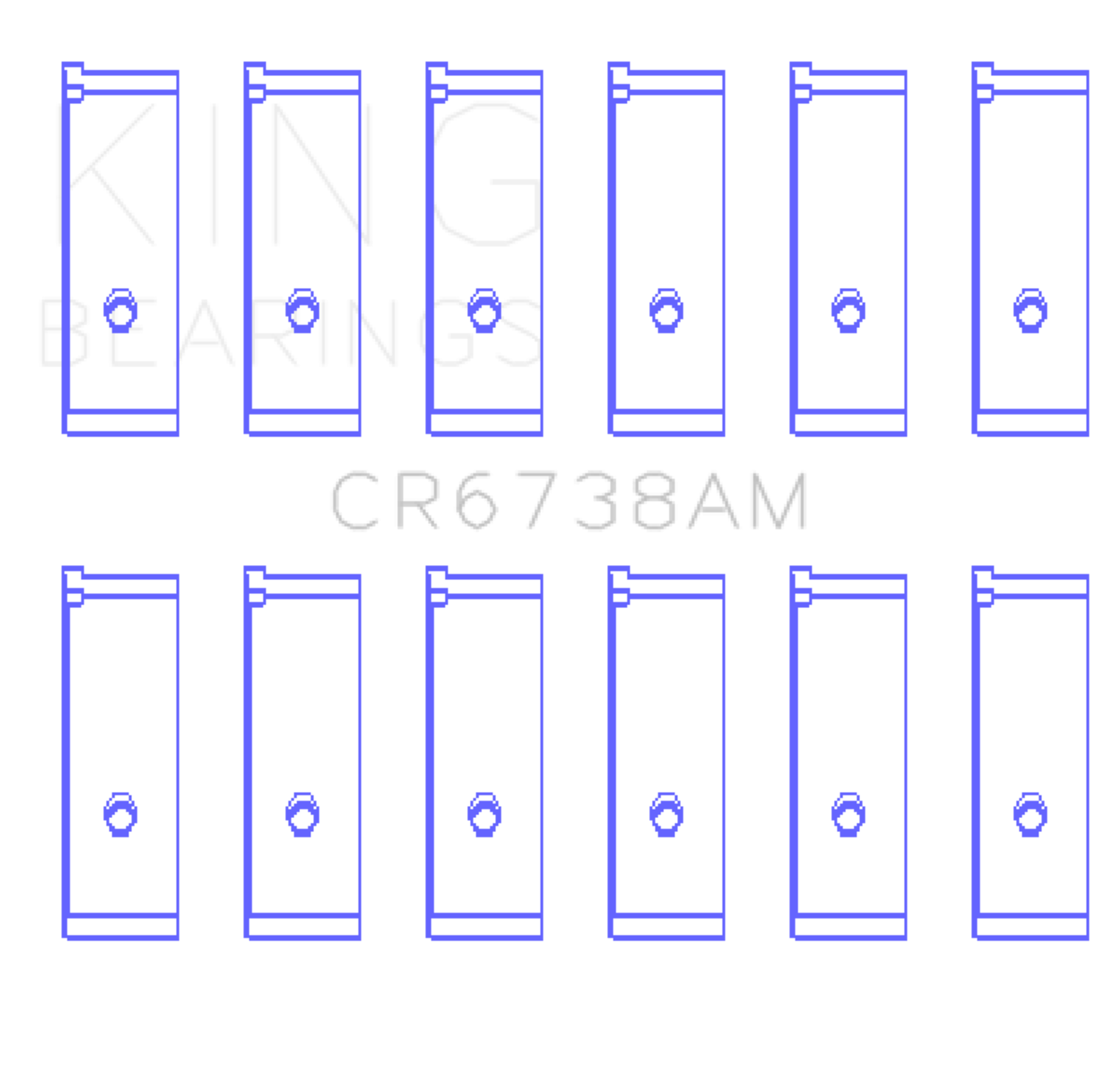 Picture of King Engine Bearings Honda C27A4 (Size +0.50mm) Connecting Rod Bearing Set