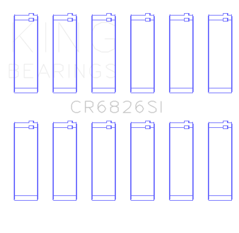 Picture of King Engine Bearings Holden 175/190 3.6L (Size +0.75mm) Connecting Rod Bearing Set
