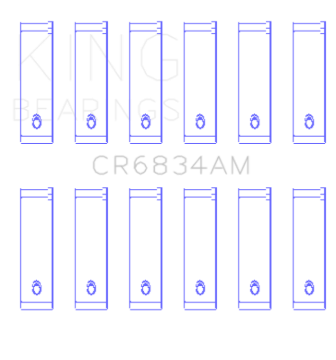 Picture of King Engine Bearings Chrysler 3.3/3.8 V6 +.002 Os/Od (Size +0.75mm) Connecting Rod Bearing Set