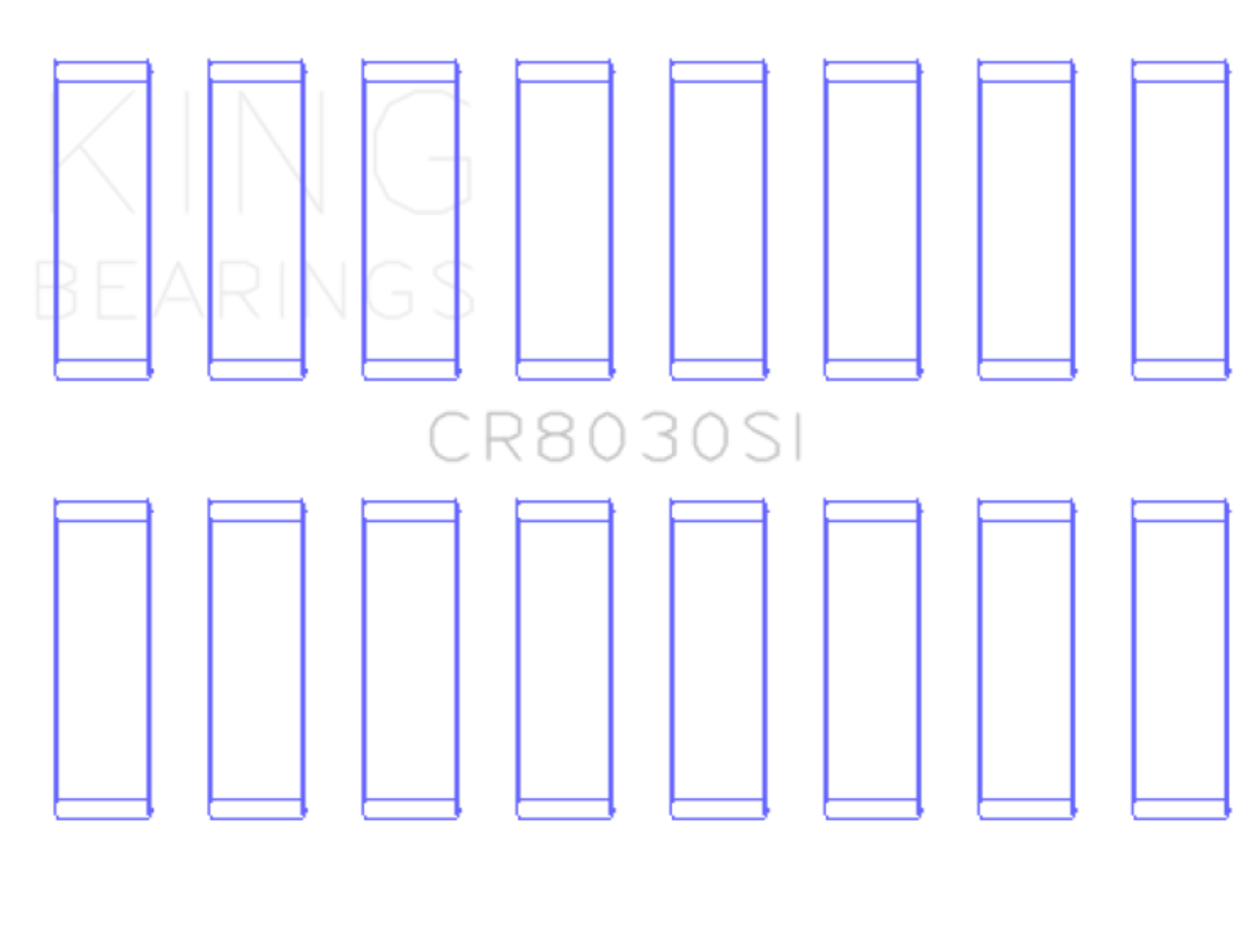 Picture of King Engine Bearings Chrysler Jeep V8 287 4.7L (Size +1.0mm) Connecting Rod Bearing Set