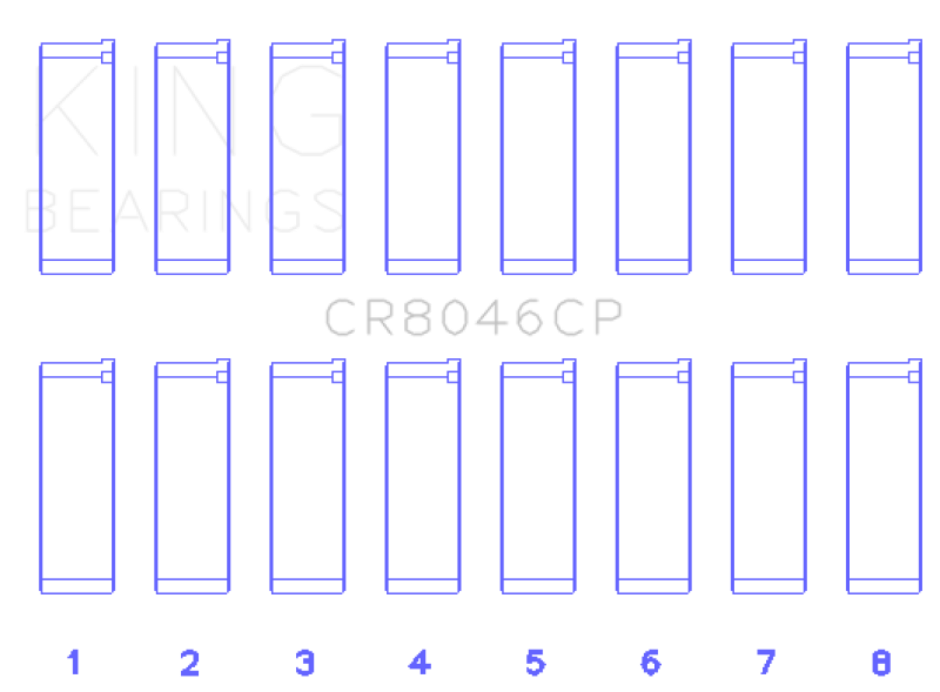 Picture of King Engine Bearings Porsche M 48.00/M 48.50 (Size +0.25mm) Connecting Rod Bearing Set
