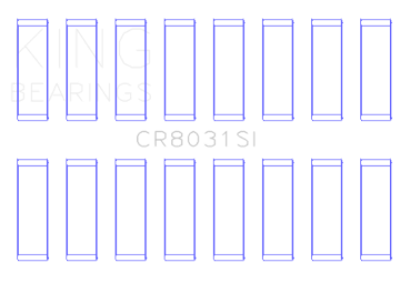 Picture of King Engine Bearings Chrysler Jeep V8 287 4.7L (Od+.002in) (Size +0.25mm) Connecting Rod Bearing Set