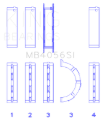 Picture of King Engine Bearings Ford 155 (Size +1.0mm) Main Bearing Set