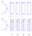 Picture of King Engine Bearings Chrysler 226 (3.7L) (Size +1.0mm) Main Bearing Set
