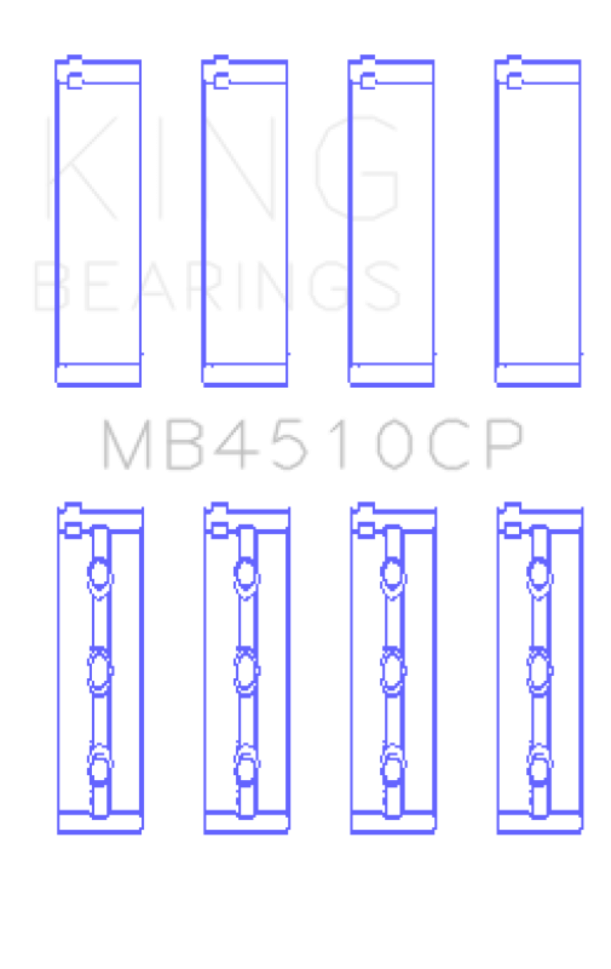 Picture of King Engine Bearings Nissan Vq40DE (Size +0.50mm) Main Bearing Set