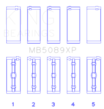 Picture of King Engine Bearings Toyota 1Rz/2Rz/3Rz (Size +0.25mm) Main Bearing Set