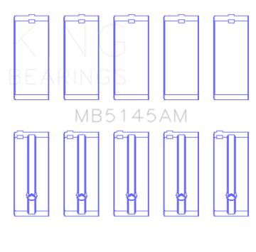 Picture of King Engine Bearings Toyota 2.4D L 2L (Size +0.50mm) Main Bearing Set