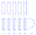 Picture of King Engine Bearings Ford 281 4.6L Sohc 16V (Size +0.25mm) Main Bearing Set