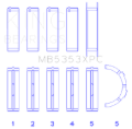 Picture of King Engine Bearings Ford 281 4.6L Sohc 16V (Size +.026mm) Main Bearing Set
