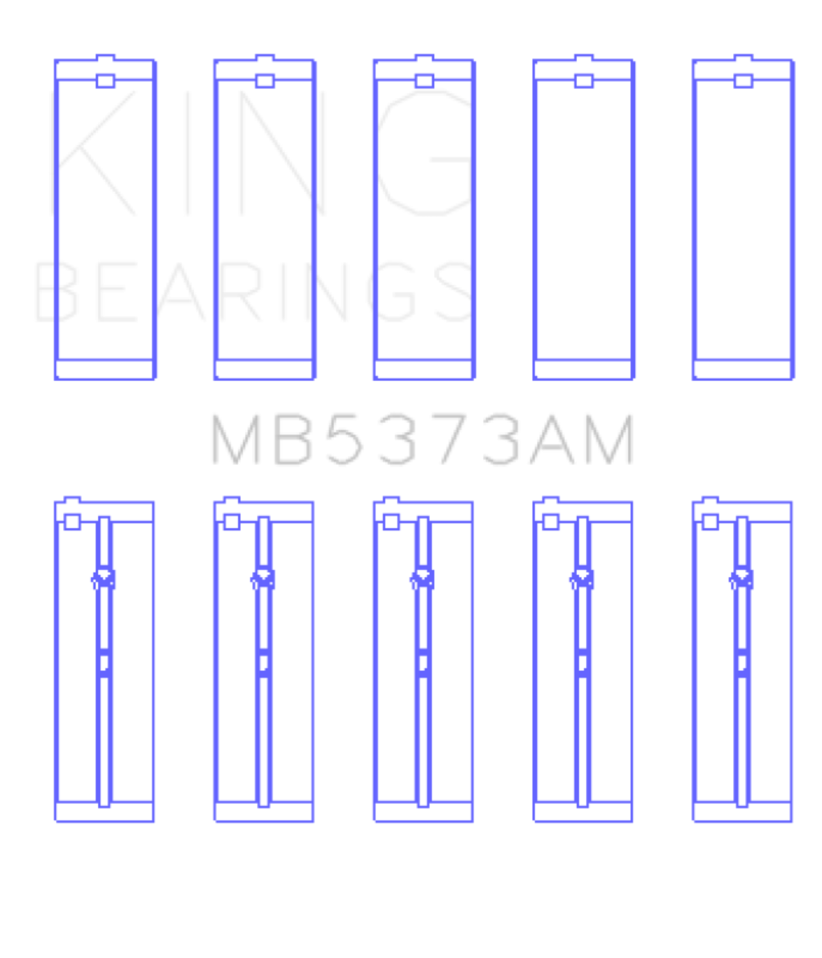 Picture of King Engine Bearings Nissan Ga14DE/Ga16DE/Qg18DE (Size +0.75mm) Main Bearing Set
