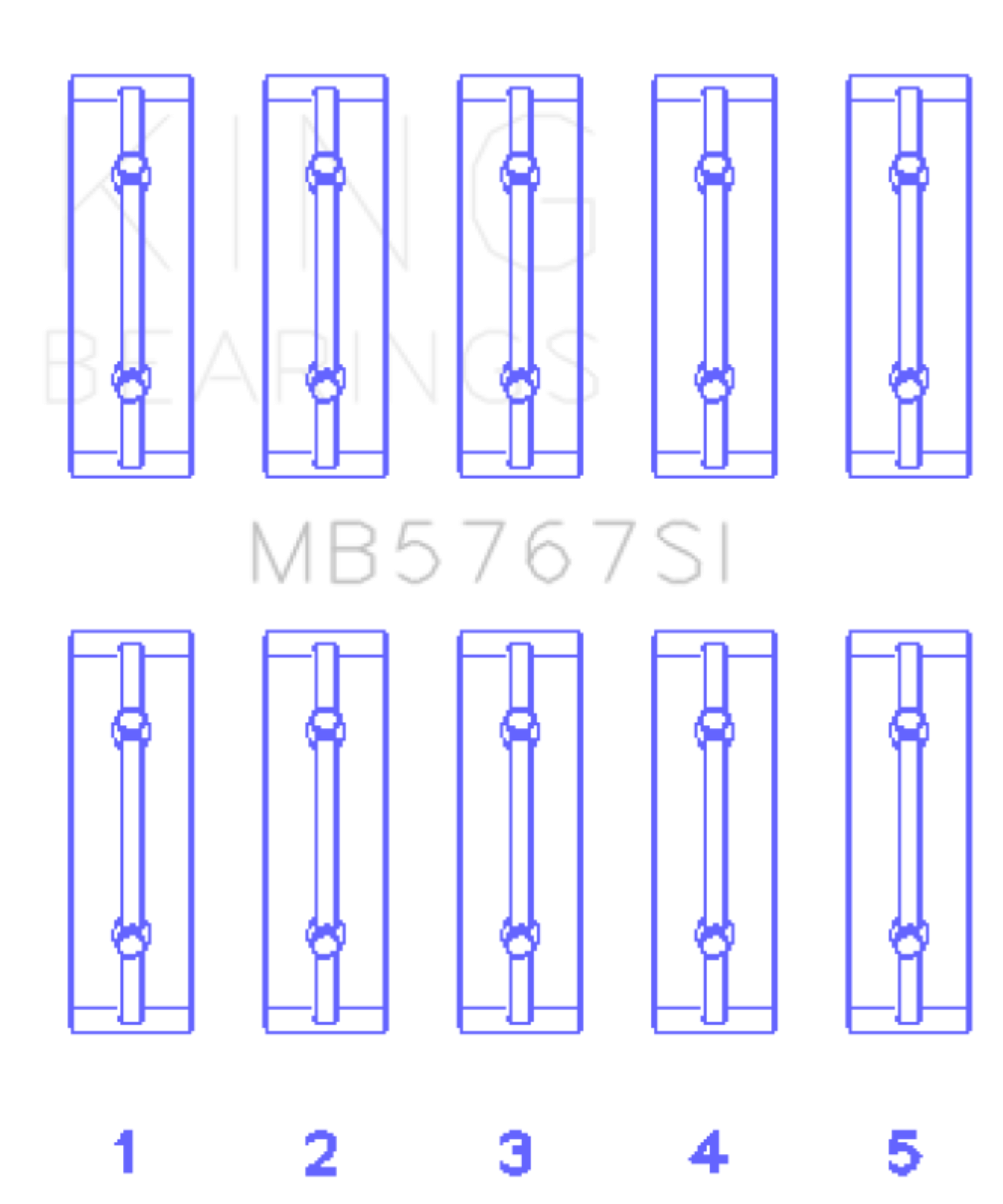 Picture of King Engine Bearings Nissan Hr15/16DE (Size +0.75mm) Main Bearing Set