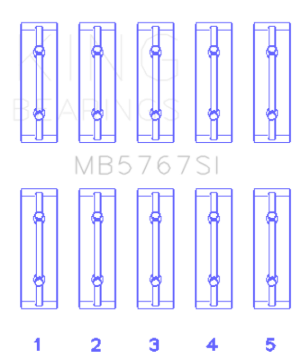 Picture of King Engine Bearings Nissan Hr15/16DE (Size +0.75mm) Main Bearing Set