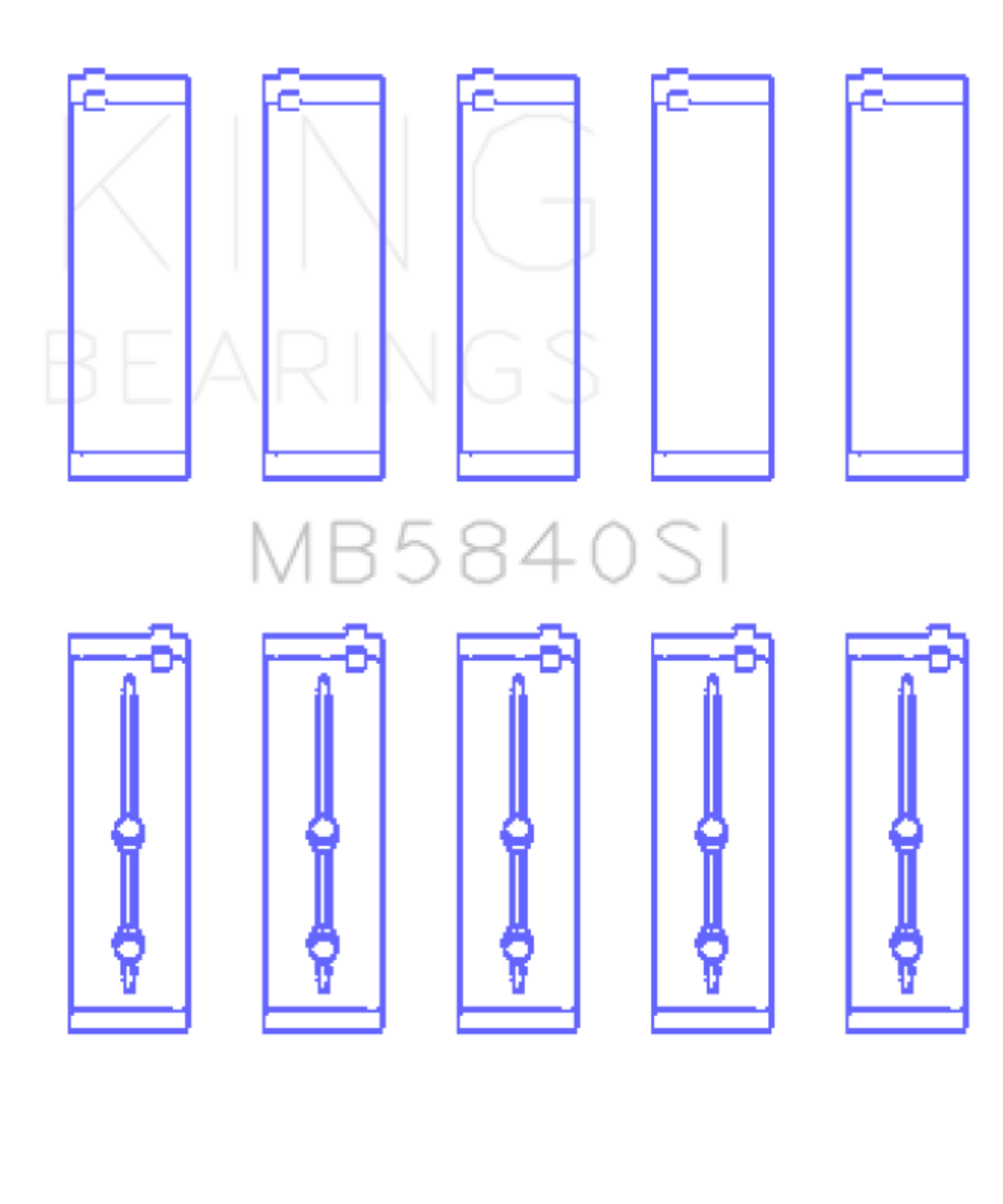 Picture of King Engine Bearings Chrysler/Dodge Gen 3 Hemi 5.7/6.1/6.4 (Size +0.75mm) Main Bearing Set