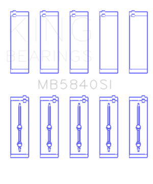 Picture of King Engine Bearings Chrysler/Dodge Gen 3 Hemi 5.7/6.1/6.4 (Size +0.75mm) Main Bearing Set