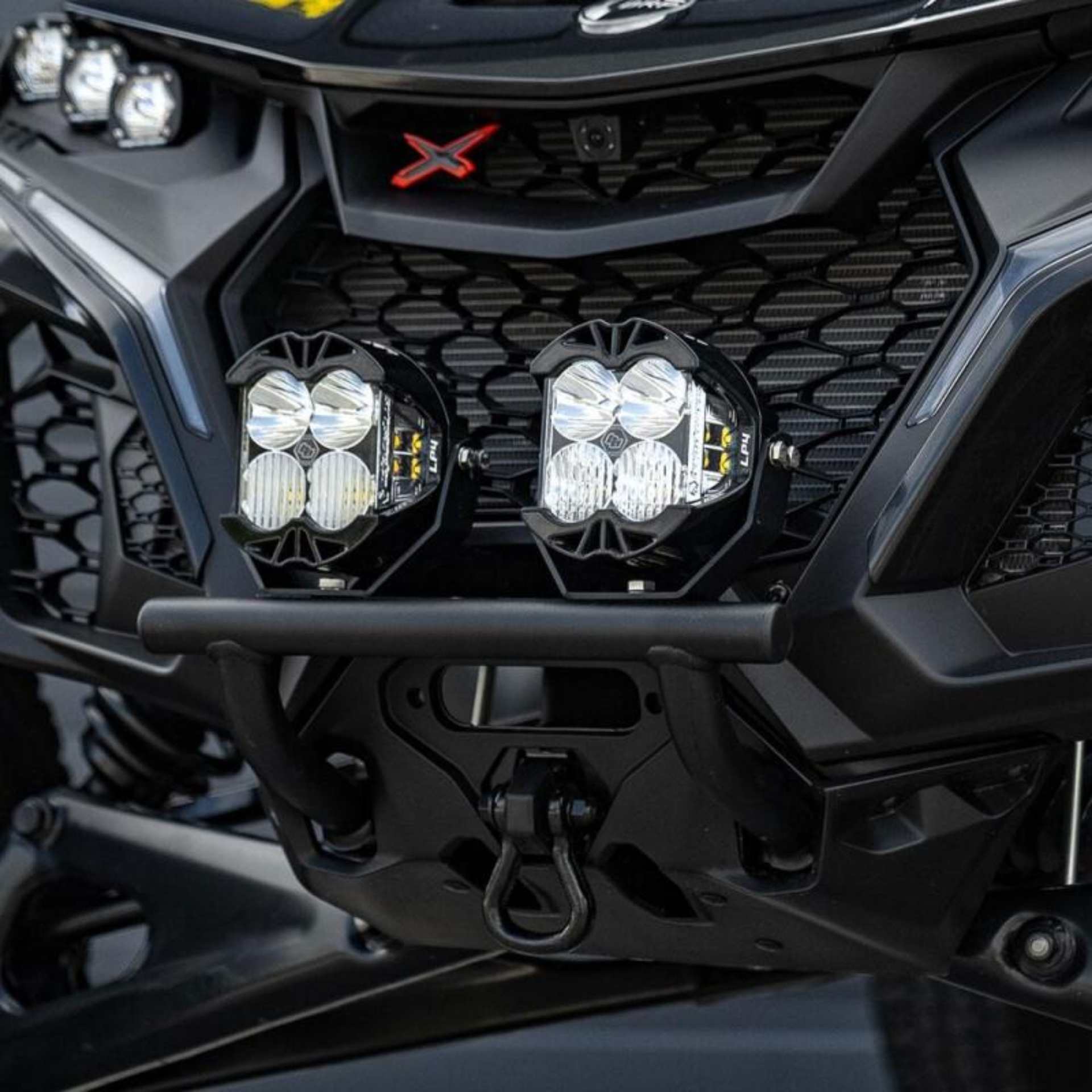 Picture of Baja Designs 2024+ Can-Am Maverick R LP4 Push Bar Bumper Kit - Clear
