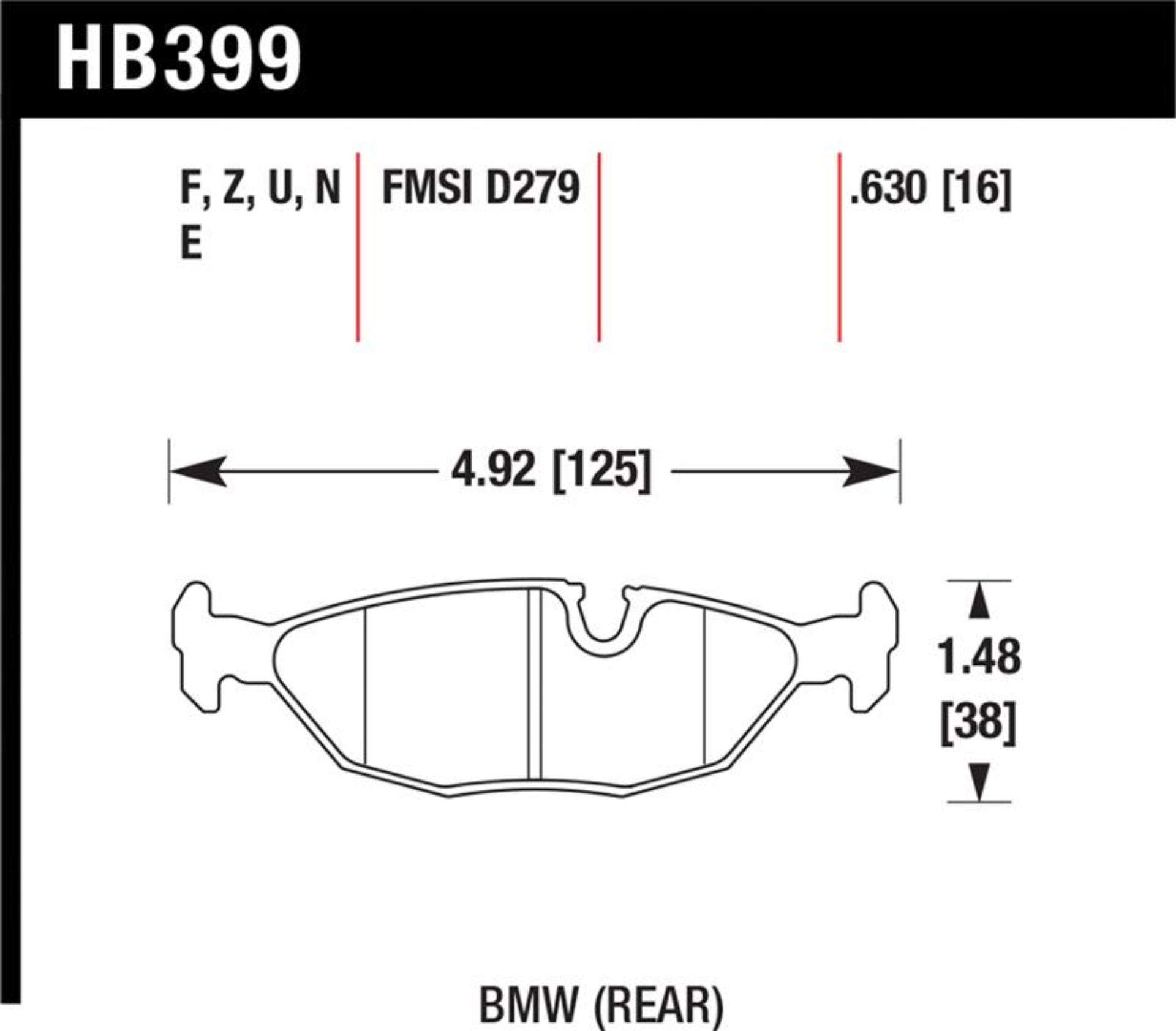 Picture of Hawk 84-4/91 BMW 325 (E30)Blue 9012 Rear Race Pads (NOT FOR STREET USE)