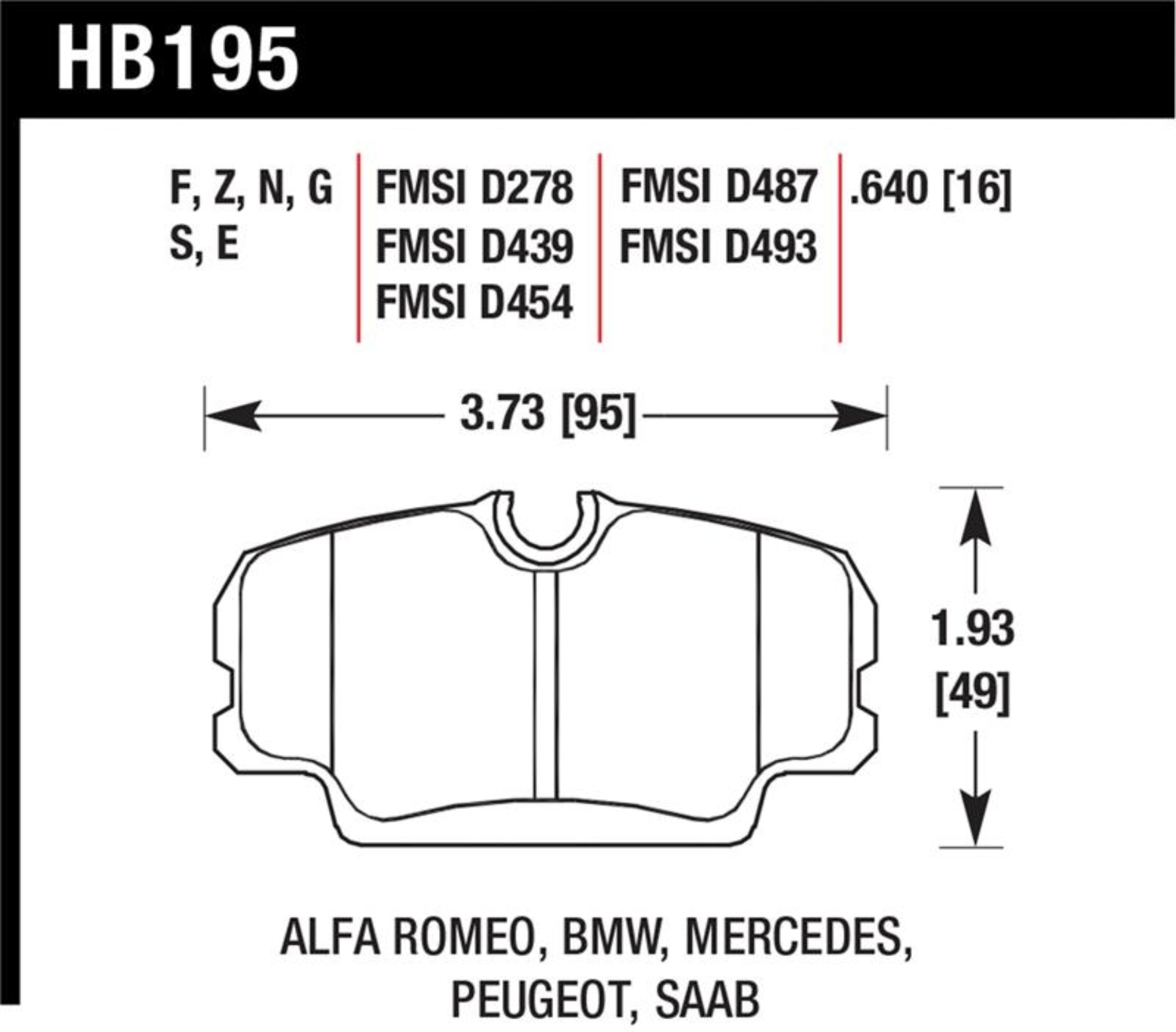 Picture of Hawk 84-4/91 BMW 325 (E30) Blue 9012  Race Front Brake Pads