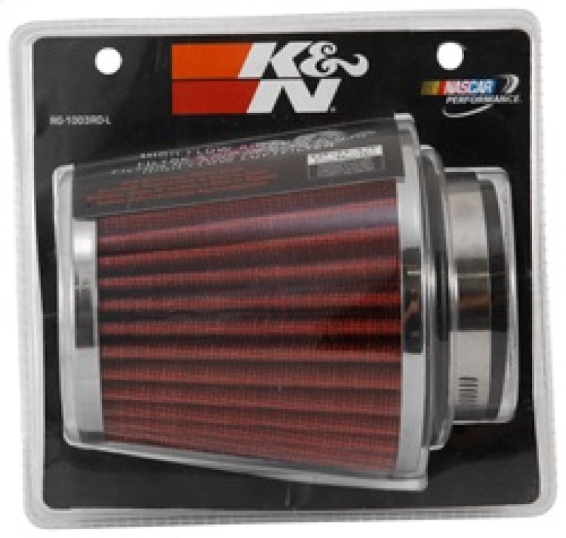 Picture of K&N Universal Chrome Filter 2 3/4in FLG / 4 1/2in Bottom / 4 1/2in Height
