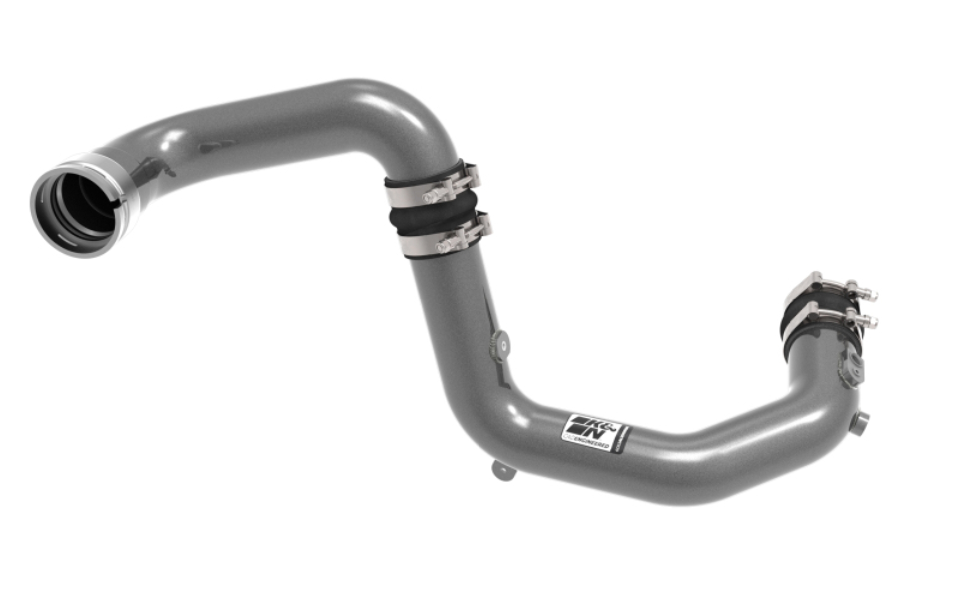 Picture of K&N 2023 Ford Bronco Raptor 3.0L V6 Aluminum Charge Pipe Kit - Gunmetal Gray