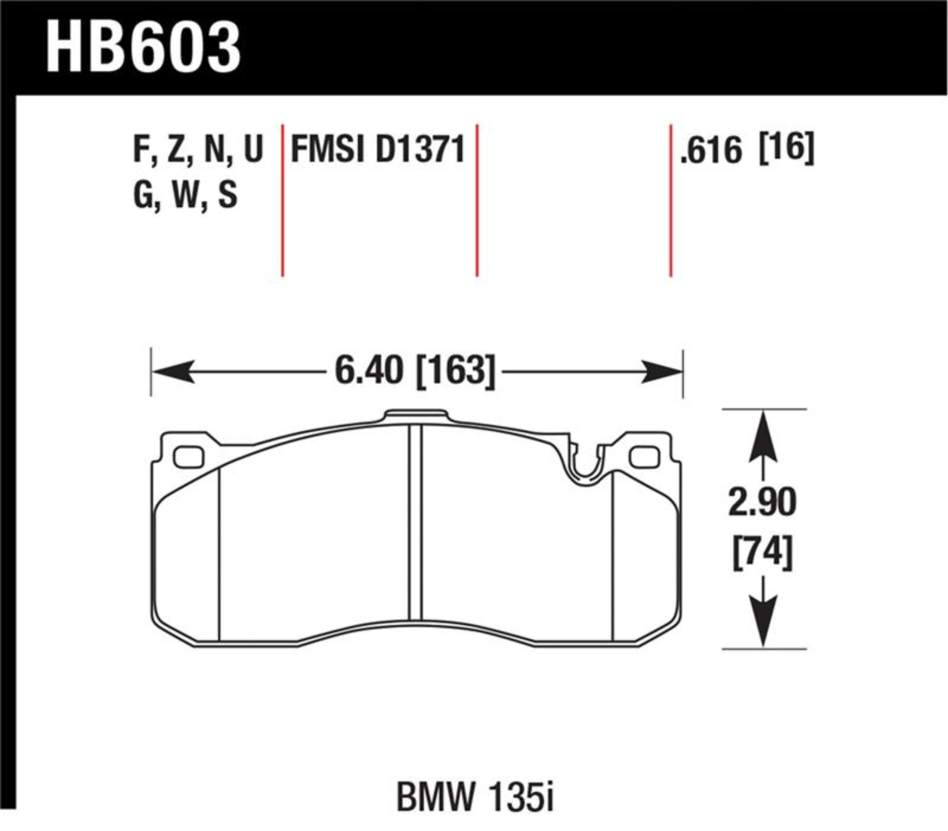 Picture of Hawk BMW 135i HP+ Street Front Brake Pads