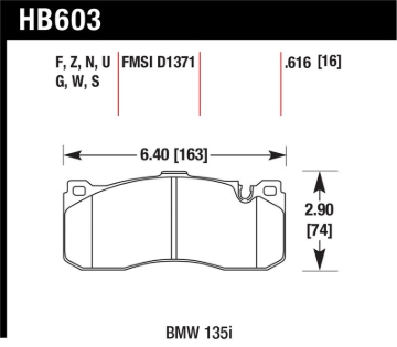 Picture of Hawk BMW 135i HP+ Street Front Brake Pads