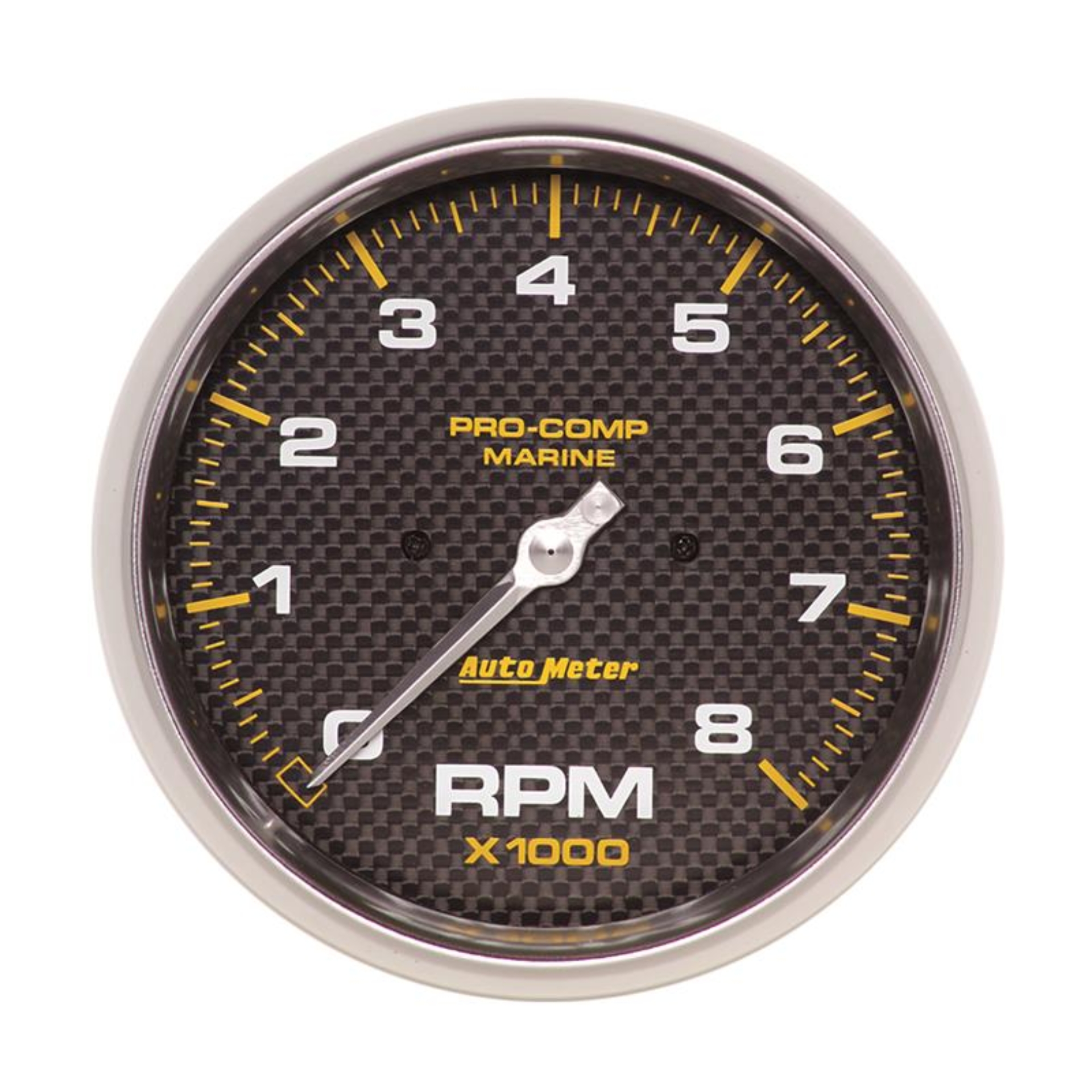 Picture of AutoMeter Marine Carbon Fiber 5in In-Dash Tachometer 0-8000 RPM