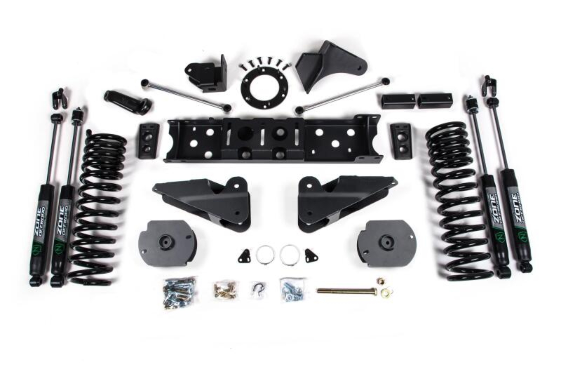 Picture of Zone Offroad 19-20 Ram 2500 4in Radius Arm Bracket - Gas - Nitro Shocks