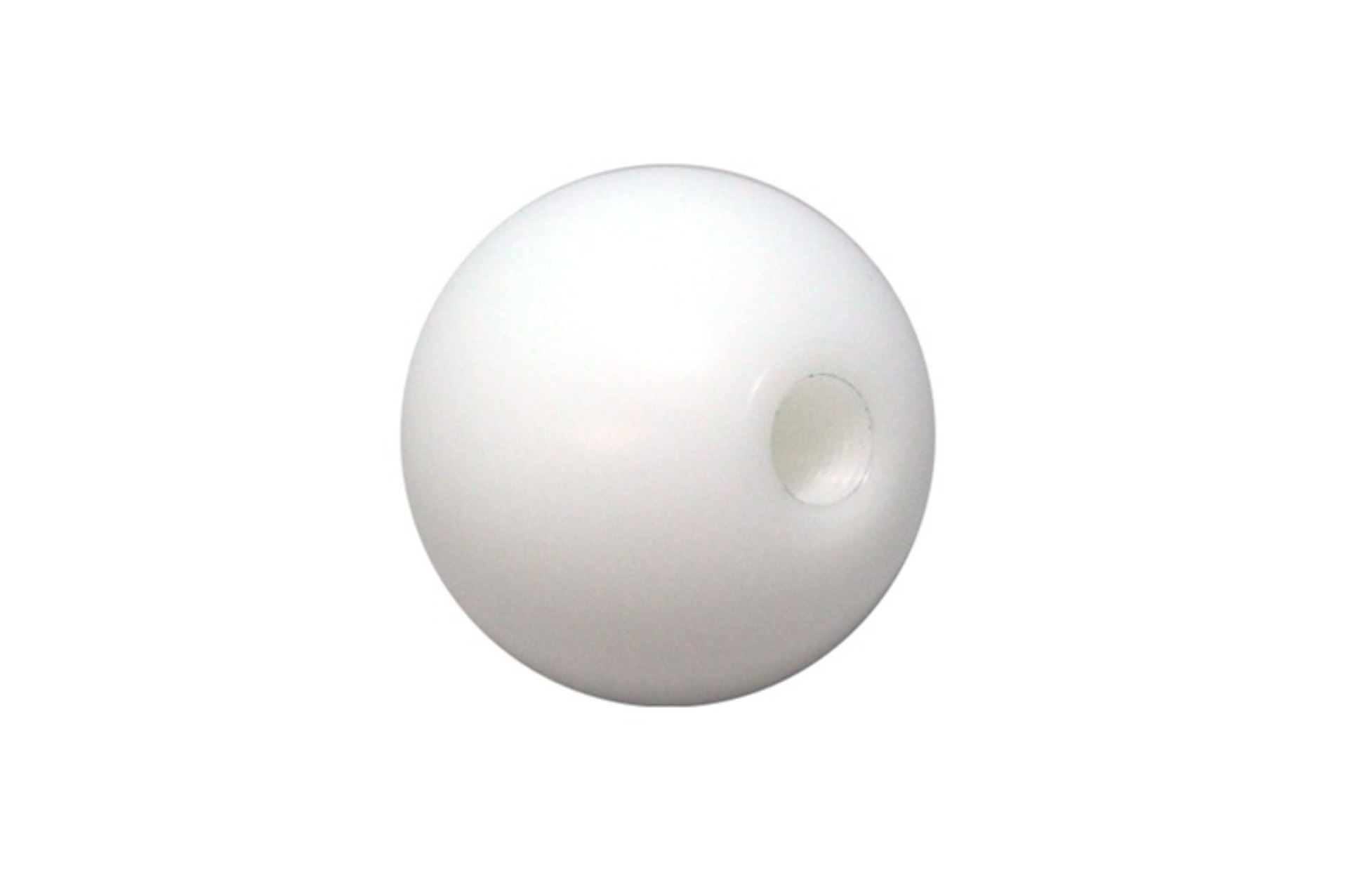 Picture of Torque Solution Delrin 50mm Round White Shift Knob: Universal 10x1.25