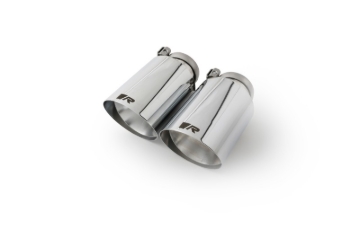 Picture of Remus Stainless Steel 102mm Angled Straight Cut Chrome w/Adj Clamp Tail Pipe Set (Pair)
