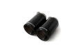 Picture of Remus Stainless Steel 98mm Black Chrome Straight w/Carbon Insert Tail Pipe Set (Pair)