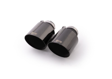 Picture of Remus Stainless Steel 115mm Angled Engraved Black Chrome Tail Pipe Set (Pair)