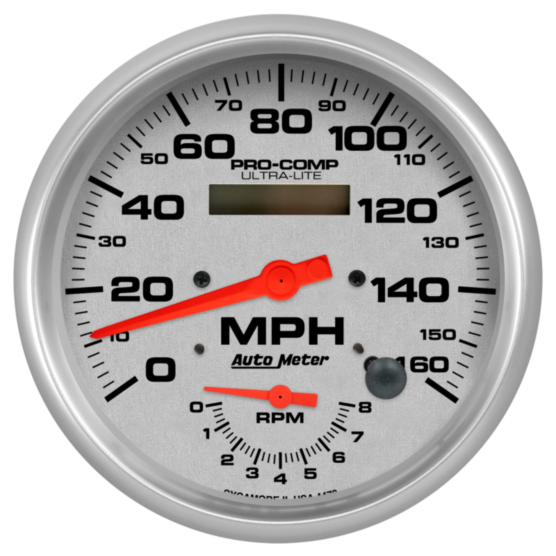Picture of Autometer Ultra-Lite 160mph & 8k RPM Electric Program Tach/Speedo 5in. Gauge