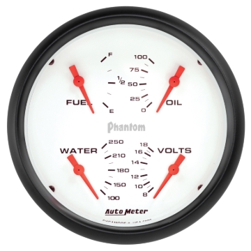 Picture of Autometer Phantom Quad 5in. Gauge 240OHm (E) - 33Ohm (F) Electric
