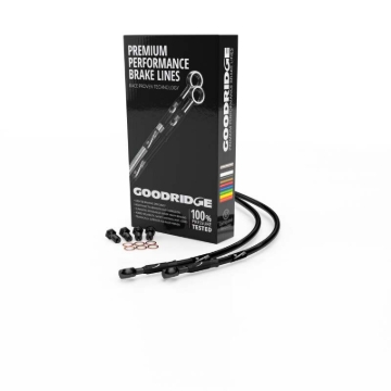 Picture of Goodridge 1976 Yamaha XS500C Black Front SS Brake Lines w/Black Fittings