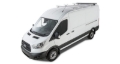 Picture of Rhino-Rack 14-21 Ford Transit 2 Door Wagon Heavy Duty RLTP 3 Bar Roof Rack - Black