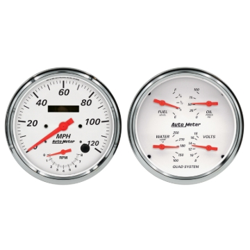 Picture of Autometer Arctic White Quad & Tach/Speedo 5in. - 2 pc.