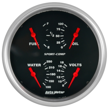 Picture of Autometer Sport-Comp Quad 5in. - 240 OhmE-33 OhmF